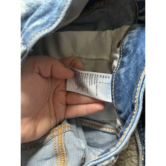 American Eagle Next Level Stretch X Distressed Denim Skirt Size 4 AE Women - Picture 4 of 4